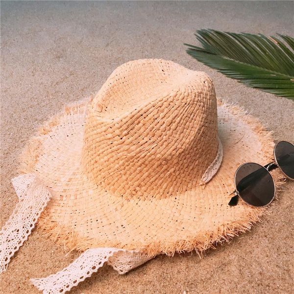 wide brim hats fashion women raffia beach sun hat for summer lady sunbonnet panama, Blue;gray
wide brim hats fashion women raffia beach sun hat for summer lady sunbonnet panama, Blue;gray