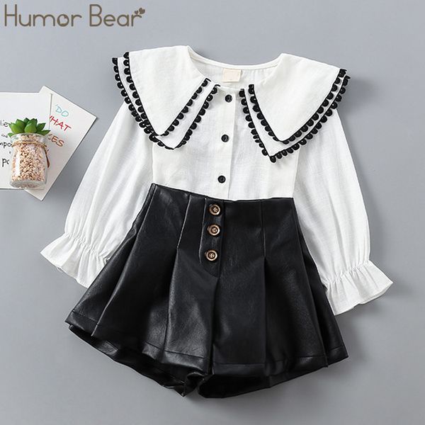 humor bear fashion girl clothing set 2019 new spring autumn pleated shirt + leather pants 2pcs set toddler girl clothes suit, White
humor bear fashion girl clothing set 2019 new spring autumn pleated shirt + leather pants 2pcs set toddler girl clothes suit, White