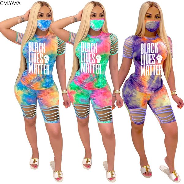cm.yaya women two pieces set tracksuit black lives matter tie dye galaxy t-shirt hole shorts suit sporty fitness 2pcs outfit x0923, Gray
cm.yaya women two pieces set tracksuit black lives matter tie dye galaxy t-shirt hole shorts suit sporty fitness 2pcs outfit x0923, Gray