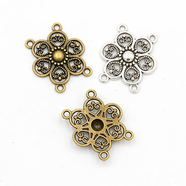 8 pieces of 27 * 30mm new double color zinc alloy retro hollow flower multi hole connector jewelry diy handmade craft, Bronze;silver
8 pieces of 27 * 30mm new double color zinc alloy retro hollow flower multi hole connector jewelry diy handmade craft, Bronze;silver