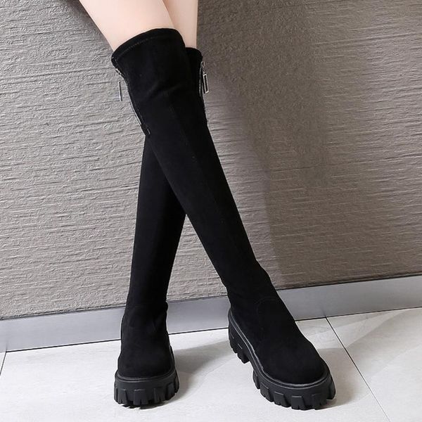 boots 2021 knees high flat women pu leather suede matte slip on zapatos de mujer solid riding winter shoes#g3, Black
boots 2021 knees high flat women pu leather suede matte slip on zapatos de mujer solid riding winter shoes#g3, Black