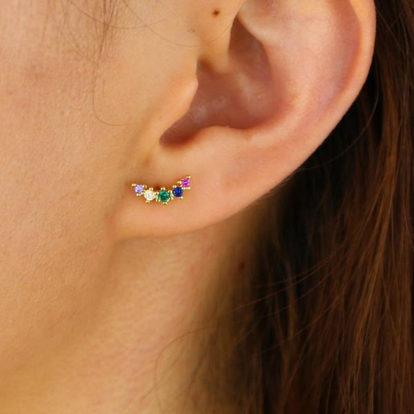 rainbow cz cluster earring 2020 minimal delicate fashion girl women cute lovely stud multi piercing small earrings, Golden;silver
rainbow cz cluster earring 2020 minimal delicate fashion girl women cute lovely stud multi piercing small earrings, Golden;silver