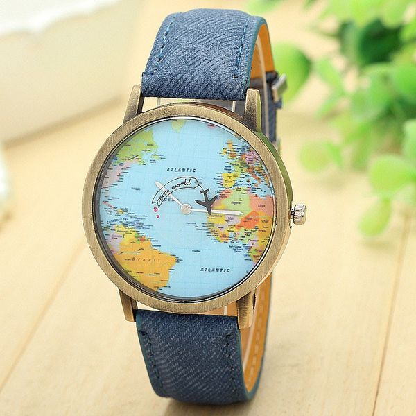 2020 fashion global travel by plane map denim fabric band wristwatch bracelet women wristwatches quartz feminino bangles jewelry, Golden;silver
2020 fashion global travel by plane map denim fabric band wristwatch bracelet women wristwatches quartz feminino bangles jewelry, Golden;silver
