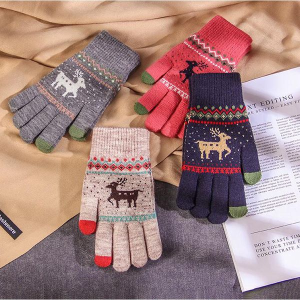 fashion woman gloves winter plus velvet thick knit christmas deer full finger gloves touch screen warm riding a12, Blue;gray
fashion woman gloves winter plus velvet thick knit christmas deer full finger gloves touch screen warm riding a12, Blue;gray