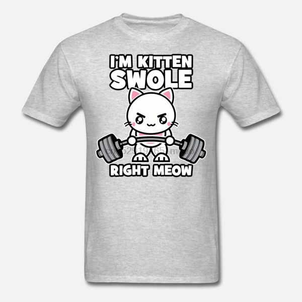 men t shirt i'm kitten swole right meow - gym cat tshirts women-tshirt