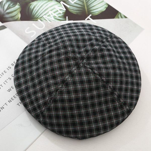 four seasons hats female tide fashion retro british plaid beret outdoor all-match painter hat, Blue;gray
four seasons hats female tide fashion retro british plaid beret outdoor all-match painter hat, Blue;gray