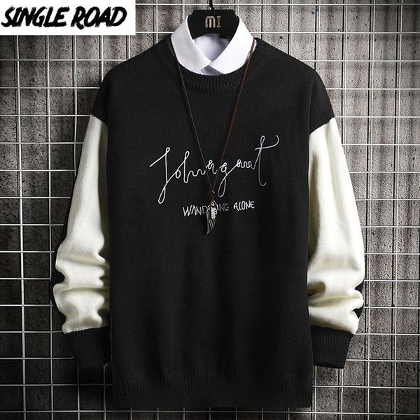 men's sweaters singleroad mens sweater men 2021 winter vintage patchwork oversized harajuku jumper japanese korean pullover black, White;black
men's sweaters singleroad mens sweater men 2021 winter vintage patchwork oversized harajuku jumper japanese korean pullover black, White;black