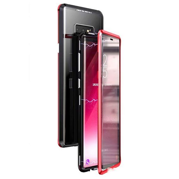 ultra slim magnetic adsorption case metal frame front and back tempered glass full body protective case for samsung note 8 9 10
ultra slim magnetic adsorption case metal frame front and back tempered glass full body protective case for samsung note 8 9 10
