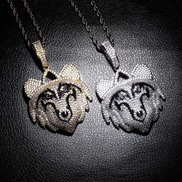 pendant necklaces full cz zircon wolf head necklace fashion hip hop animal jewelry with 24 inch chain 2 colors, Silver
pendant necklaces full cz zircon wolf head necklace fashion hip hop animal jewelry with 24 inch chain 2 colors, Silver