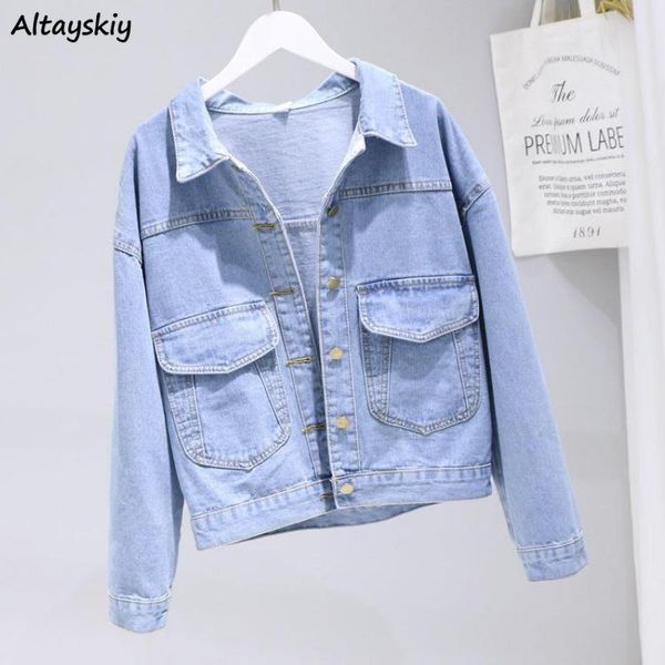 basic jackets women 2020 new spring bf style loose female denim jackets leisure all-match short thin summer chic coat streetwear, Black;brown
basic jackets women 2020 new spring bf style loose female denim jackets leisure all-match short thin summer chic coat streetwear, Black;brown