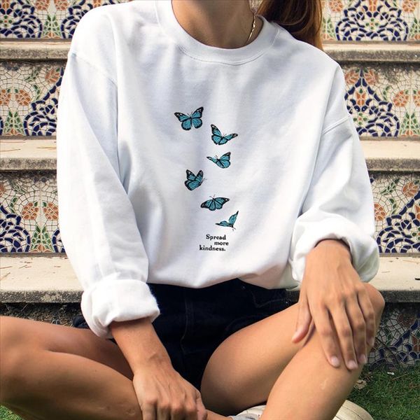 spread more kindness colored printed sweatshirt women long sleeve christian sweatshirts retro blue butterflies graphic pullovers, Black
spread more kindness colored printed sweatshirt women long sleeve christian sweatshirts retro blue butterflies graphic pullovers, Black