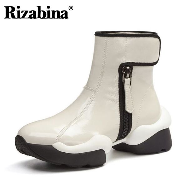 rizabina new women ankle boots real leather thick bottom mixed color women winter autumn short boots footwear size 34-42, Black
rizabina new women ankle boots real leather thick bottom mixed color women winter autumn short boots footwear size 34-42, Black