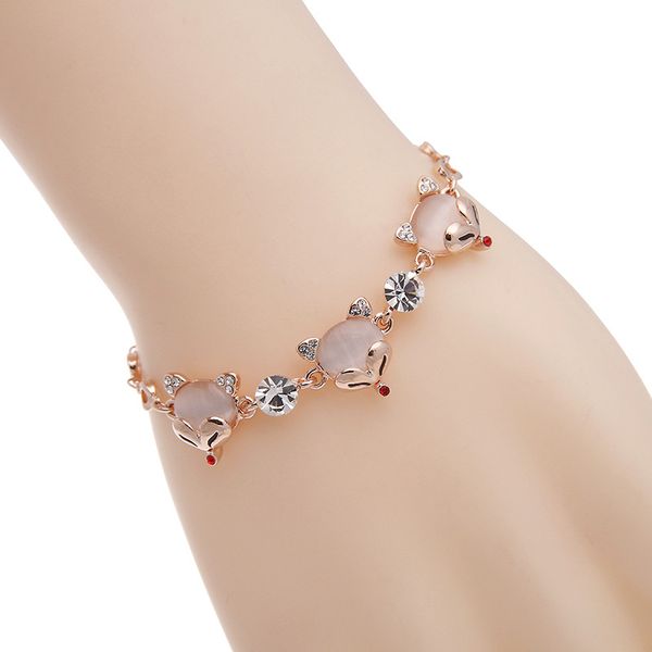 link, chain korean fashion opal bracelet female inlaid crystal zircon jewelry exquisite wild hand girlfriends lover gift, Black
link, chain korean fashion opal bracelet female inlaid crystal zircon jewelry exquisite wild hand girlfriends lover gift, Black