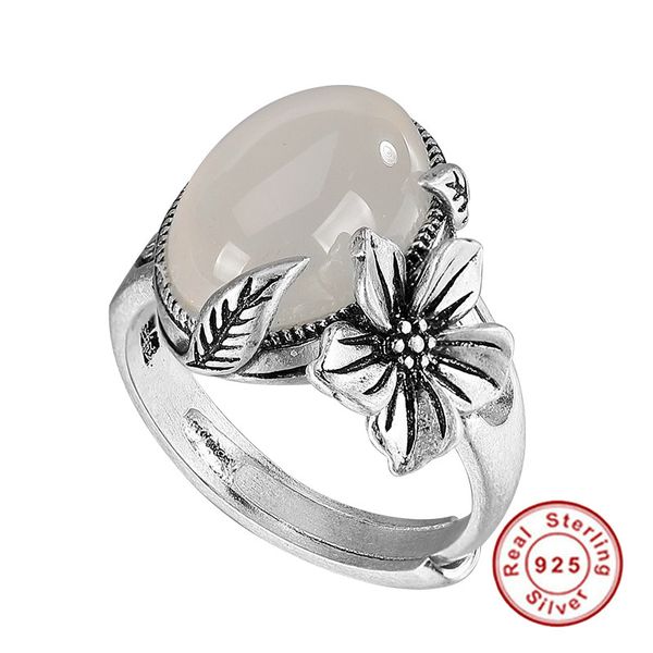 990 pure silver chalcedony flower open stacking ring for women mother lover retro statement fashion jewelry
990 pure silver chalcedony flower open stacking ring for women mother lover retro statement fashion jewelry