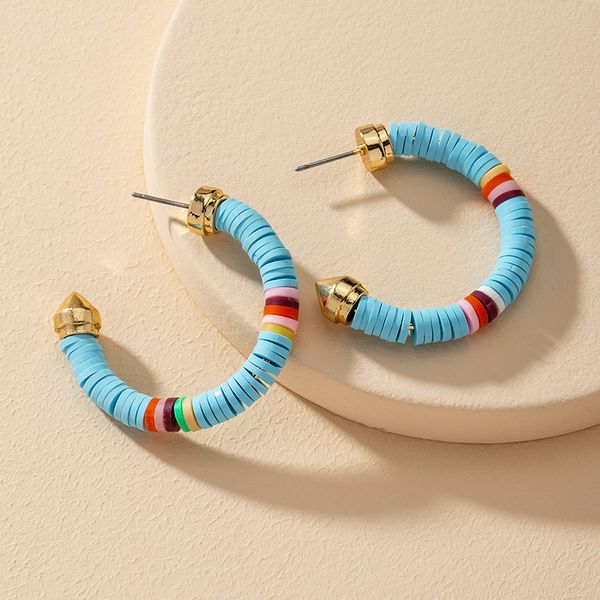 ujbox european american multicolor clay earrings hoop blue purple pink stitching earrings party beach jewelry, Golden;silver
ujbox european american multicolor clay earrings hoop blue purple pink stitching earrings party beach jewelry, Golden;silver