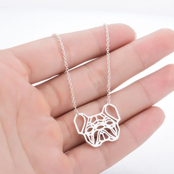 women's necklace pendant wholesale stainless steel chian necklace gold cute dog head pendant women jewelry on the neck, Silver
women's necklace pendant wholesale stainless steel chian necklace gold cute dog head pendant women jewelry on the neck, Silver