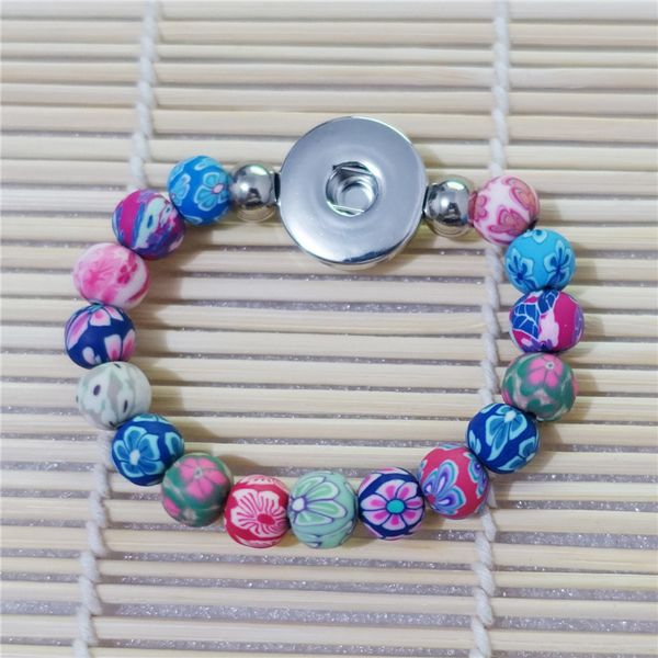 colorful clay beads bracelets for kids 12mm/18mm snap buttons 15cm length elastic wristband 12 pieces / lot wholesale jewelry, Golden;silver 
colorful clay beads bracelets for kids 12mm/18mm snap buttons 15cm length elastic wristband 12 pieces / lot wholesale jewelry, Golden;silver