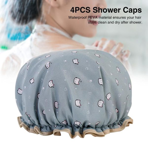 4pcs reusable women shower cap bath accessories elastic bonnet double layer bathroom cute cat printed adults salon cartoon peva
4pcs reusable women shower cap bath accessories elastic bonnet double layer bathroom cute cat printed adults salon cartoon peva