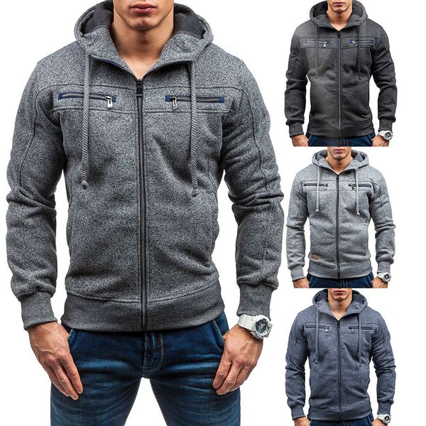mens new fashion slim hooded long sleeve sportswear zipper solid simple hoodies streetwears 3 colors, Black
mens new fashion slim hooded long sleeve sportswear zipper solid simple hoodies streetwears 3 colors, Black