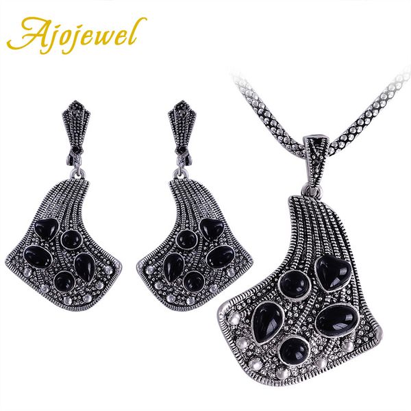 ajojewel antique black resin geometric jewelry sets for women original pendant necklace earrings joyas de plata, Silver
ajojewel antique black resin geometric jewelry sets for women original pendant necklace earrings joyas de plata, Silver