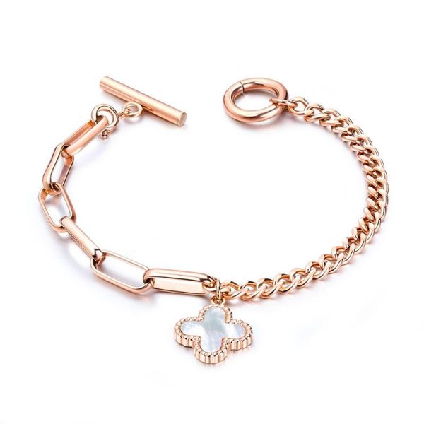 bracelet korean fashion rose gold fritillaria bracelet titanium steel girl lucky straw jewelry noble lady accessories, Black
bracelet korean fashion rose gold fritillaria bracelet titanium steel girl lucky straw jewelry noble lady accessories, Black