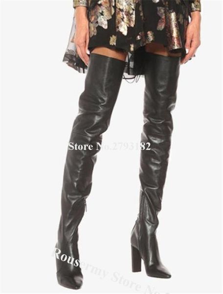 boots women pointed toe over knee chunky heel black leather back lace-up thigh long thick high slim
boots women pointed toe over knee chunky heel black leather back lace-up thigh long thick high slim