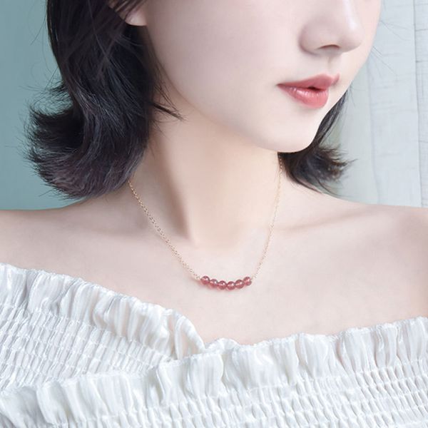 chokers korean simple fresh light luxury strawberry crystal choker necklace clavicle chain women jewelry, Golden;silver
chokers korean simple fresh light luxury strawberry crystal choker necklace clavicle chain women jewelry, Golden;silver