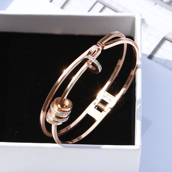 bangle yun ruo 2021 arrival super shiny full crystal rose gold color 316l titanium steel jewelry woman never fade chic style, Black
bangle yun ruo 2021 arrival super shiny full crystal rose gold color 316l titanium steel jewelry woman never fade chic style, Black
