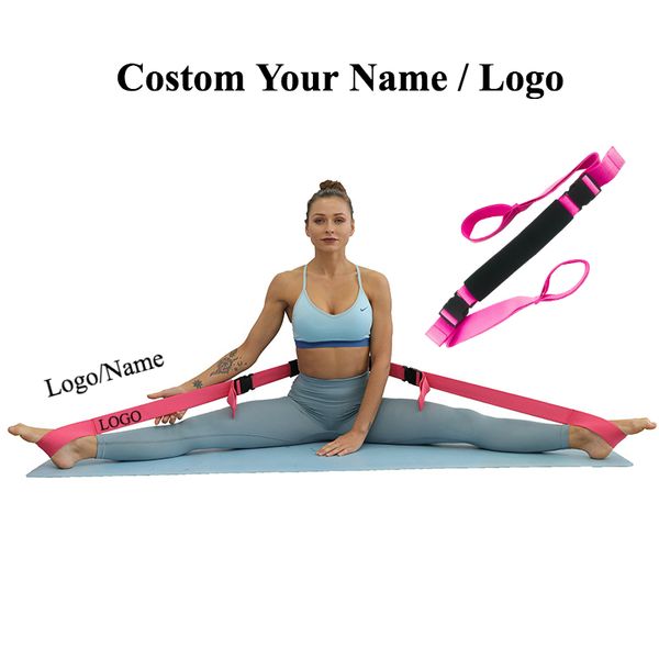1.5m Dance Stretch Band Gymnastics Soft Split Pilates Pull Up Assist Bands Women Men Beginner Yoga Strap Customize Name Logo