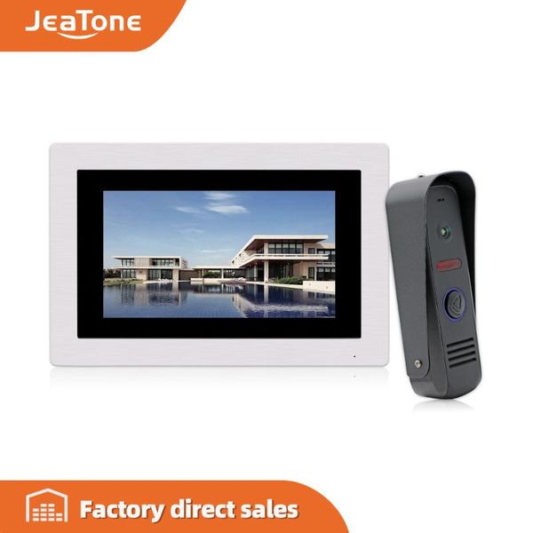 jeatone 7" touch screen video door phone intercom waterproof doorbell 4-wired home intercom system unlocking motion detection
jeatone 7" touch screen video door phone intercom waterproof doorbell 4-wired home intercom system unlocking motion detection
