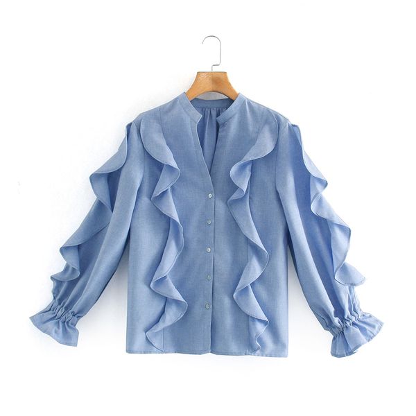 2020 blue designer long sleeve fall new women blouses shirts fall new women's fashion, layered resort-style shirt, White
2020 blue designer long sleeve fall new women blouses shirts fall new women's fashion, layered resort-style shirt, White