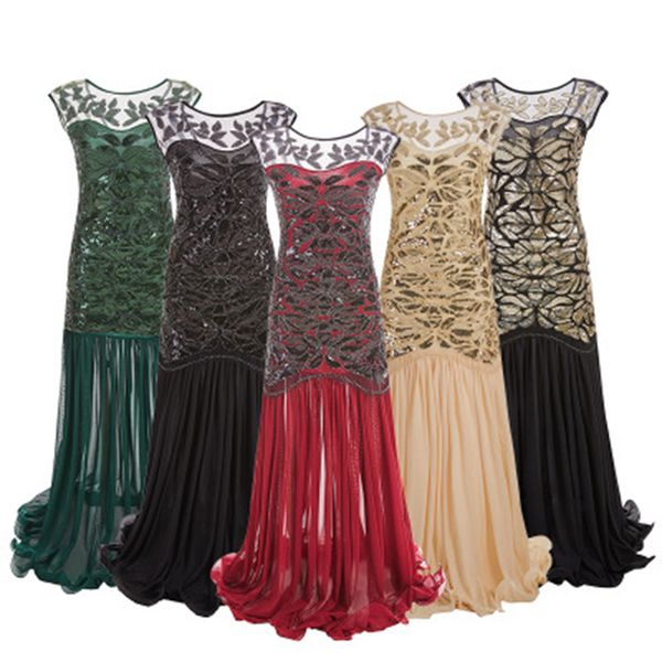 explosion party annual meeting dinner long dress skirt retro sequins beaded mesh yarn lotus leaf, support mixed batch, White;black
explosion party annual meeting dinner long dress skirt retro sequins beaded mesh yarn lotus leaf, support mixed batch, White;black