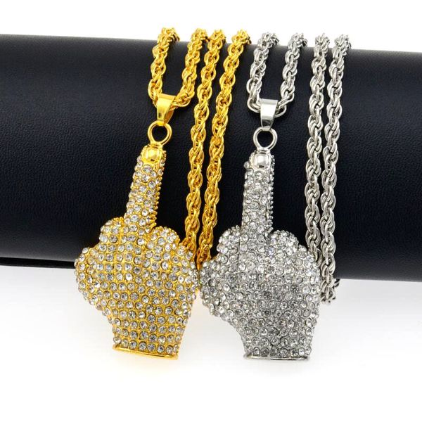hip hop mens jewelry gold silver plated full rhinestone big middle finger pendants necklaces with 60cm long twist chain for men jewelry
hip hop mens jewelry gold silver plated full rhinestone big middle finger pendants necklaces with 60cm long twist chain for men jewelry