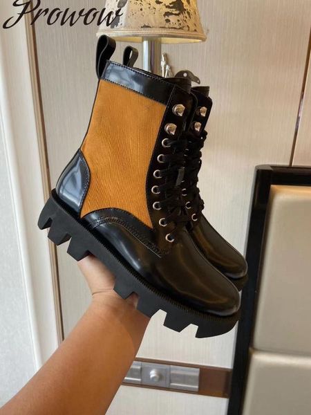 prowow new khaki black genuine leather round toe lce up runway boots thick heel low heel ankle boots shoes women
prowow new khaki black genuine leather round toe lce up runway boots thick heel low heel ankle boots shoes women