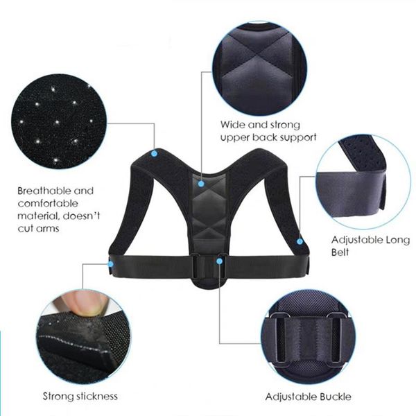 brace support belt adjustable back corrector clavicle spine back shoulder lumbar correction, Black;blue
brace support belt adjustable back corrector clavicle spine back shoulder lumbar correction, Black;blue