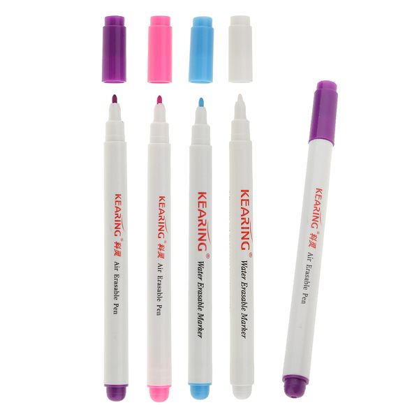 5 pieces air/water erasable pen auto vanishing pen fabric marker for tailors, Black
5 pieces air/water erasable pen auto vanishing pen fabric marker for tailors, Black