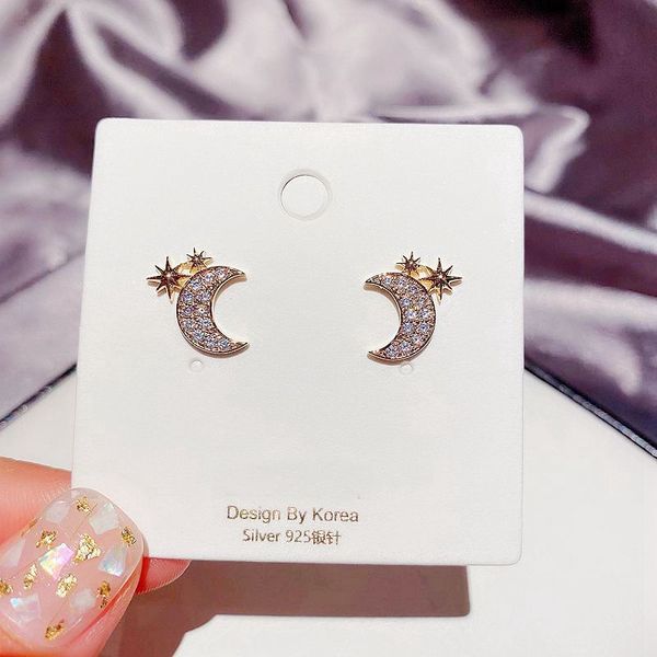 migga micro paved cubic zircon moon star stud earrings for women girls gold color fashion studs jewelry, Golden;silver
migga micro paved cubic zircon moon star stud earrings for women girls gold color fashion studs jewelry, Golden;silver