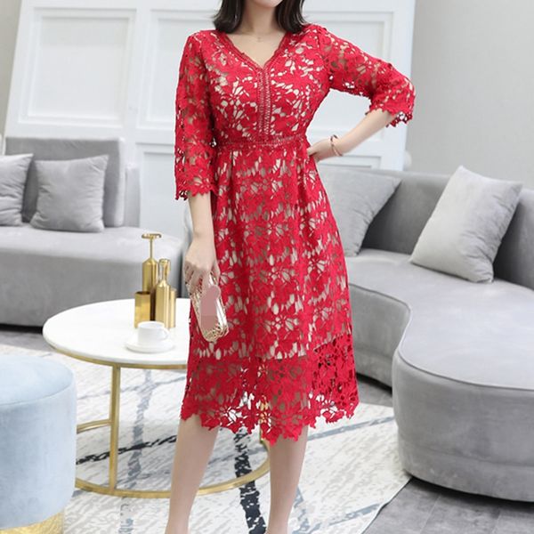 3xl 4xl 5xl plus size woman dress runway red black lace dresses 2020 large size wedding vestidos, Black;gray
3xl 4xl 5xl plus size woman dress runway red black lace dresses 2020 large size wedding vestidos, Black;gray