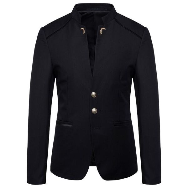 men's suits & blazers 2021 spring style men fashion suit fastener decoration jacket, White;black
men's suits & blazers 2021 spring style men fashion suit fastener decoration jacket, White;black