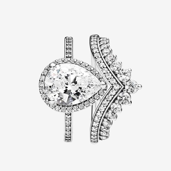 Princess Wish Ring & Teardrop Rings set For Pandora 925 Sterling Silver Women Wedding Jewelry CZ Diamond RING with Original box
Princess Wish Ring & Teardrop Rings set For Pandora 925 Sterling Silver Women Wedding Jewelry CZ Diamond RING with Original box