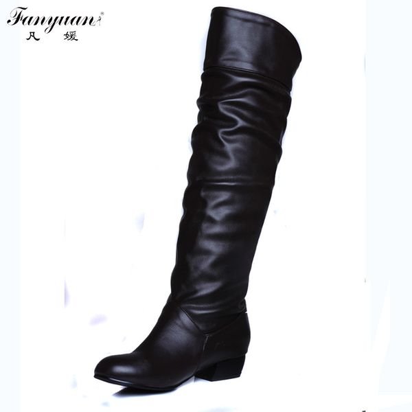 2020 new arrival women fashion warm square heel knee-high boots pleated decoration pu leather slip- on female boots, Black
2020 new arrival women fashion warm square heel knee-high boots pleated decoration pu leather slip- on female boots, Black