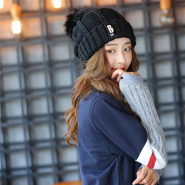 Women Winter Knitted Thickened Beanie Cap Scarf Bonnet Warm Hairball Baggy Winter Hat AIC88, Blue;gray
Women Winter Knitted Thickened Beanie Cap Scarf Bonnet Warm Hairball Baggy Winter Hat AIC88, Blue;gray
