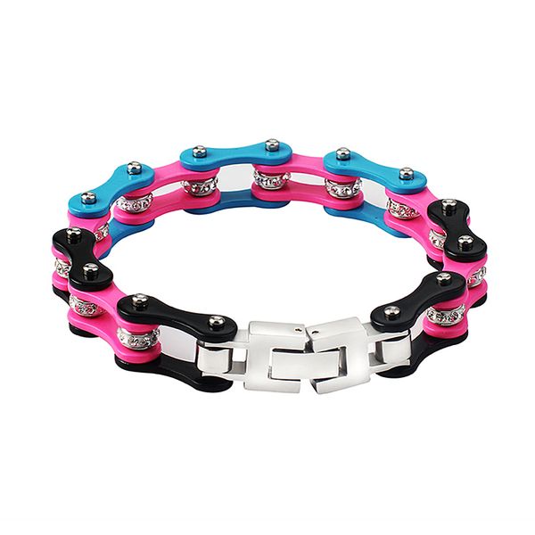 accesories for men's women biker bracelet bangle punk rock stainless steel tricolor bike bicycle motorcycle link chain bracelets, Black
accesories for men's women biker bracelet bangle punk rock stainless steel tricolor bike bicycle motorcycle link chain bracelets, Black