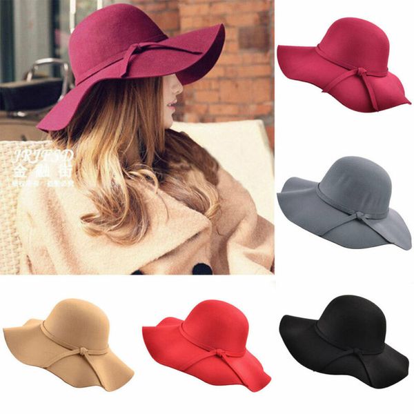 brand new women ladies fashion floppy wide brim wool felt bowler beach hat summer sun cap, Blue;gray
brand new women ladies fashion floppy wide brim wool felt bowler beach hat summer sun cap, Blue;gray