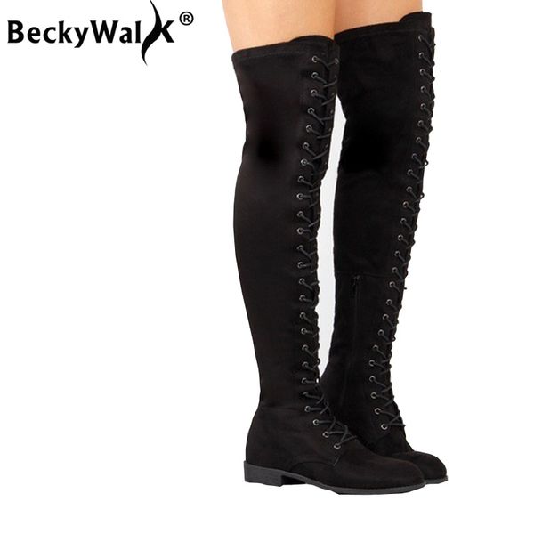 women's over the knee boots new autumn & winter low heels women lace up thigh high riding boots casual ladies shoes wsh3444, Black
women's over the knee boots new autumn & winter low heels women lace up thigh high riding boots casual ladies shoes wsh3444, Black
