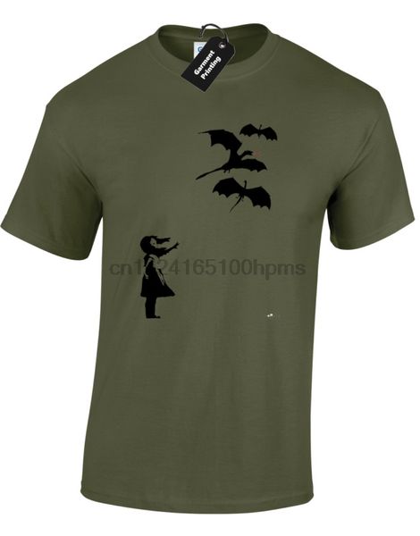 dragon banksy mens t-shirt game of street art thrones khaleesi daenerys fan