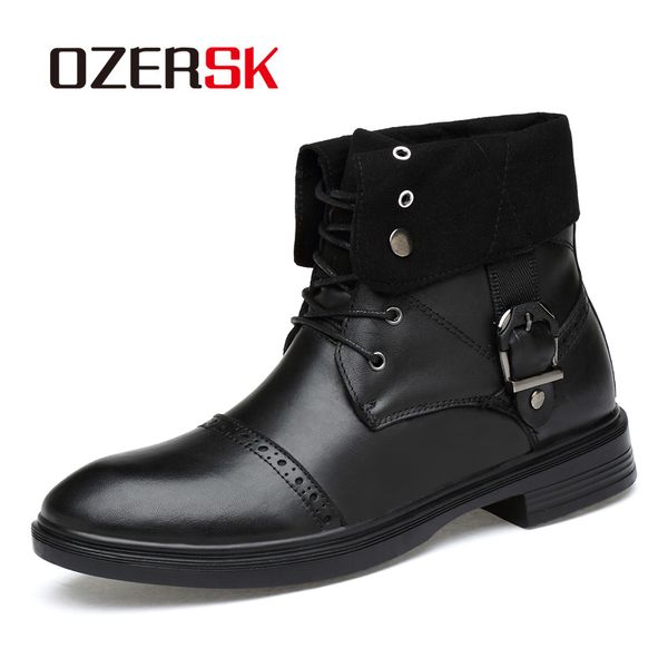 ozersk autumn boots high shoes warm snow boots men winter men genuine leather causal shoes, Black
ozersk autumn boots high shoes warm snow boots men winter men genuine leather causal shoes, Black