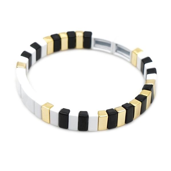 beaded, strands classic alloy bracelets black white gold color three mixture paint retro chic stacking bangle men stretch pulseras mujer
beaded, strands classic alloy bracelets black white gold color three mixture paint retro chic stacking bangle men stretch pulseras mujer