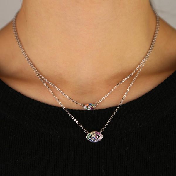 chains lovely cute sweet girl gift jewelry colorful rainbow cz tiny evil eye charm pendant necklace gold silver color
chains lovely cute sweet girl gift jewelry colorful rainbow cz tiny evil eye charm pendant necklace gold silver color
