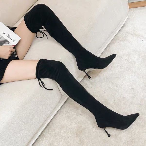 over-the-knee boots women's winter high-heeled boots children 2020 autumn new style elastic long stiletto fall, Black
over-the-knee boots women's winter high-heeled boots children 2020 autumn new style elastic long stiletto fall, Black